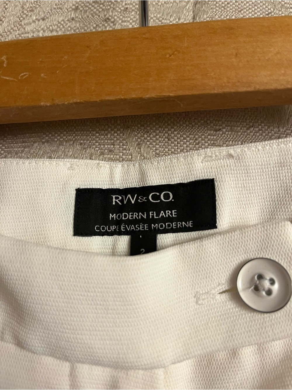 RW&CO. White Boot Cut Dress Pants - Picture 4 of 7